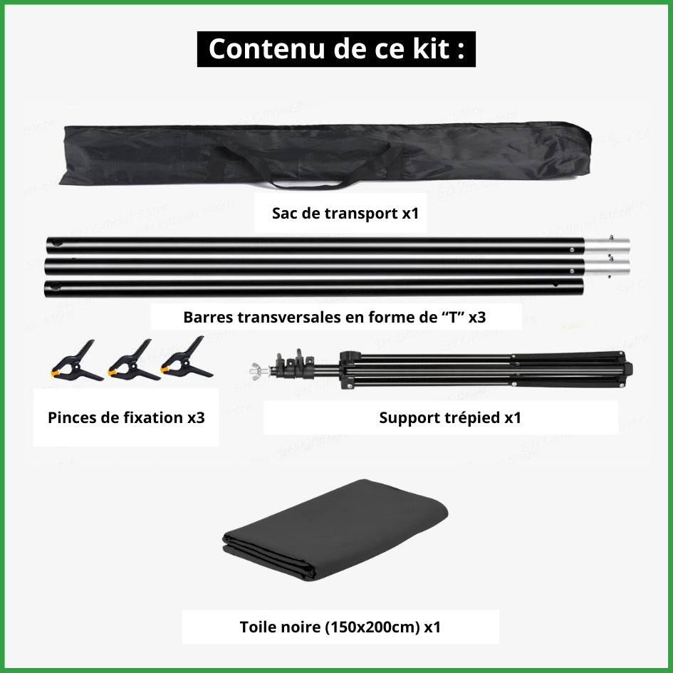 accessoire kit fond noir