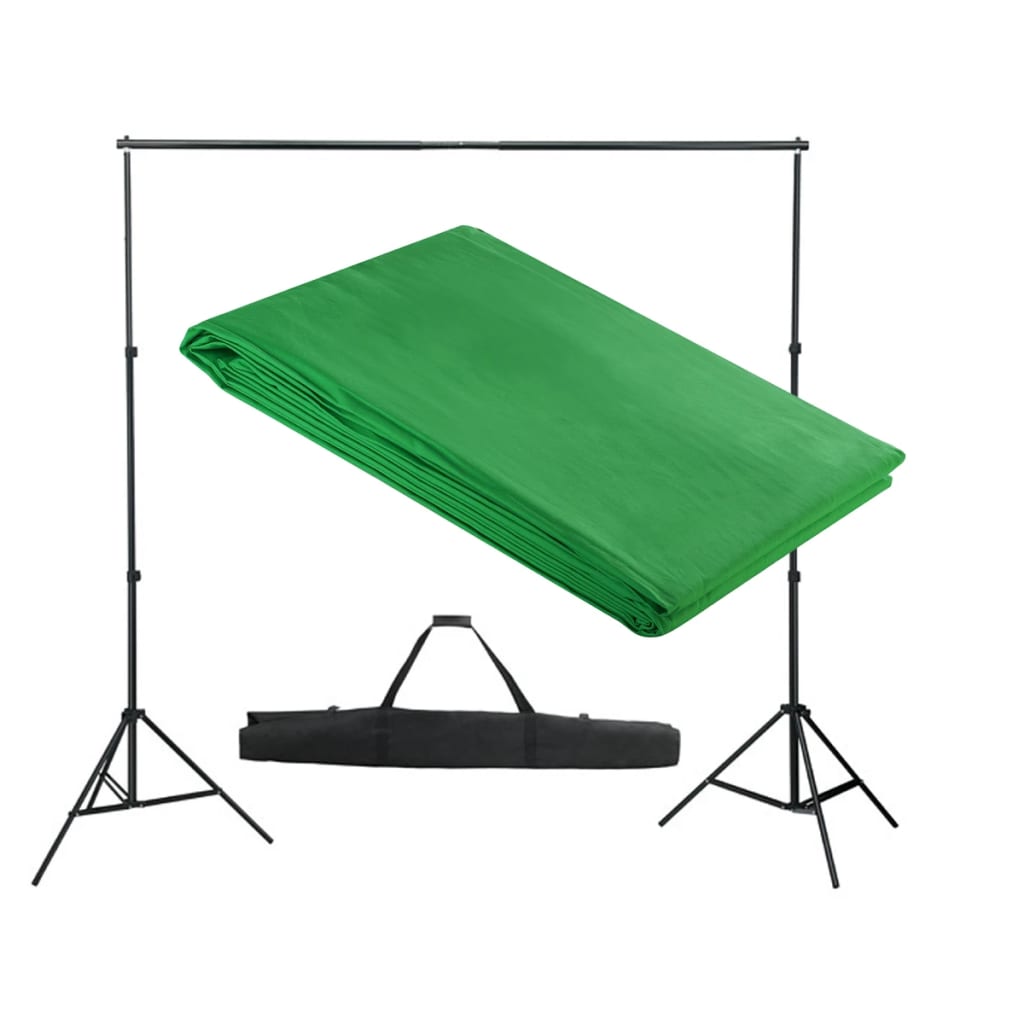 fond vert 300cm avec support