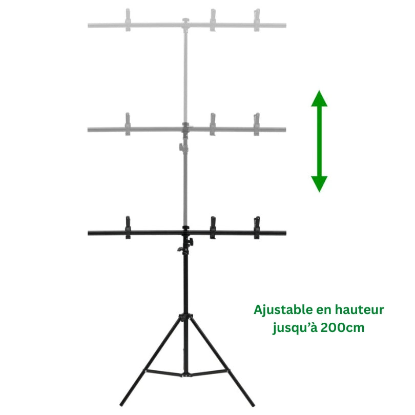 support ajustable fond vert stream