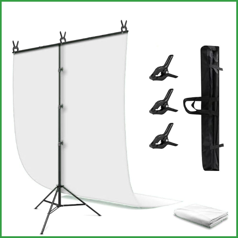support fond blanc retractable