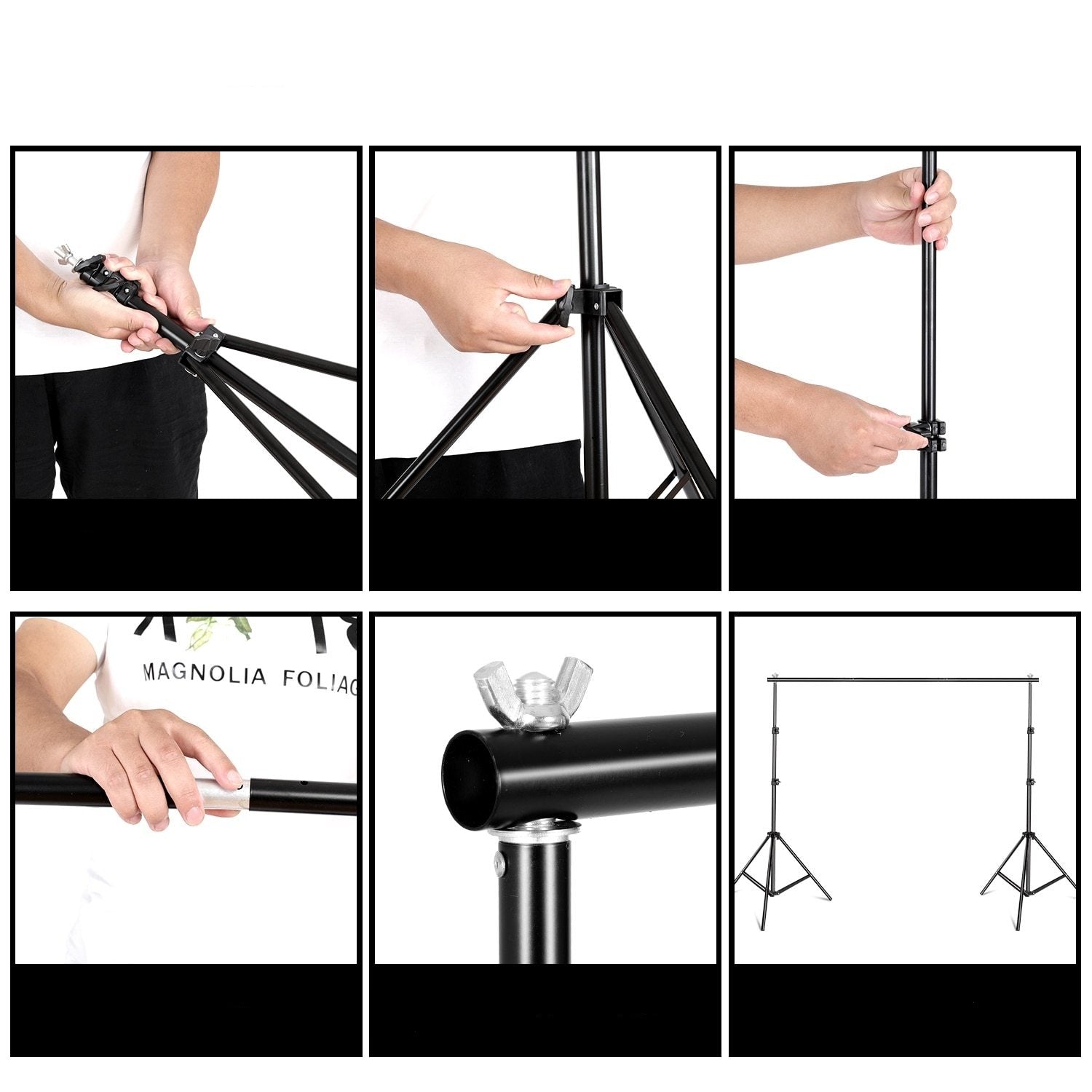 support toile de fond montage