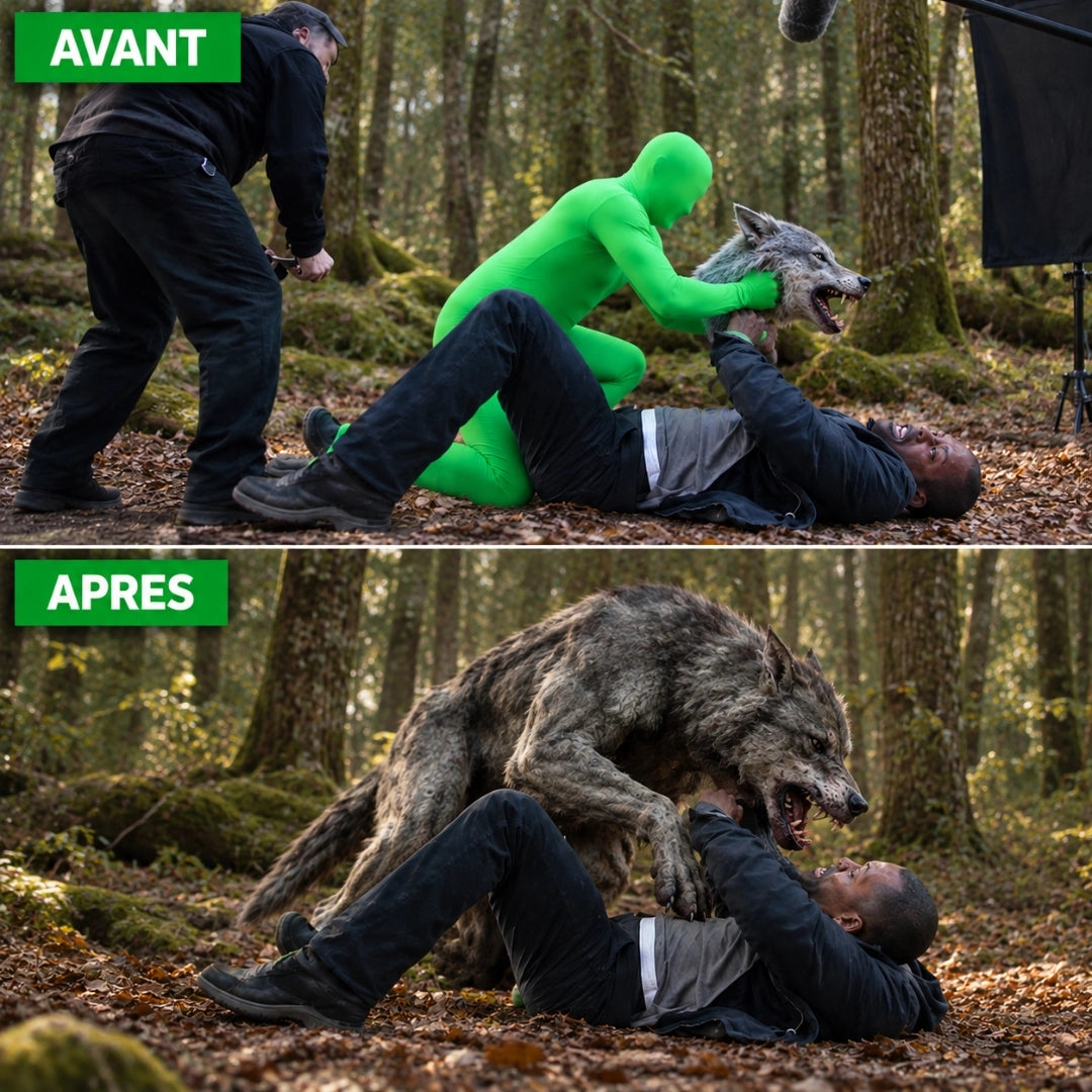 combinaison fond vert chroma key