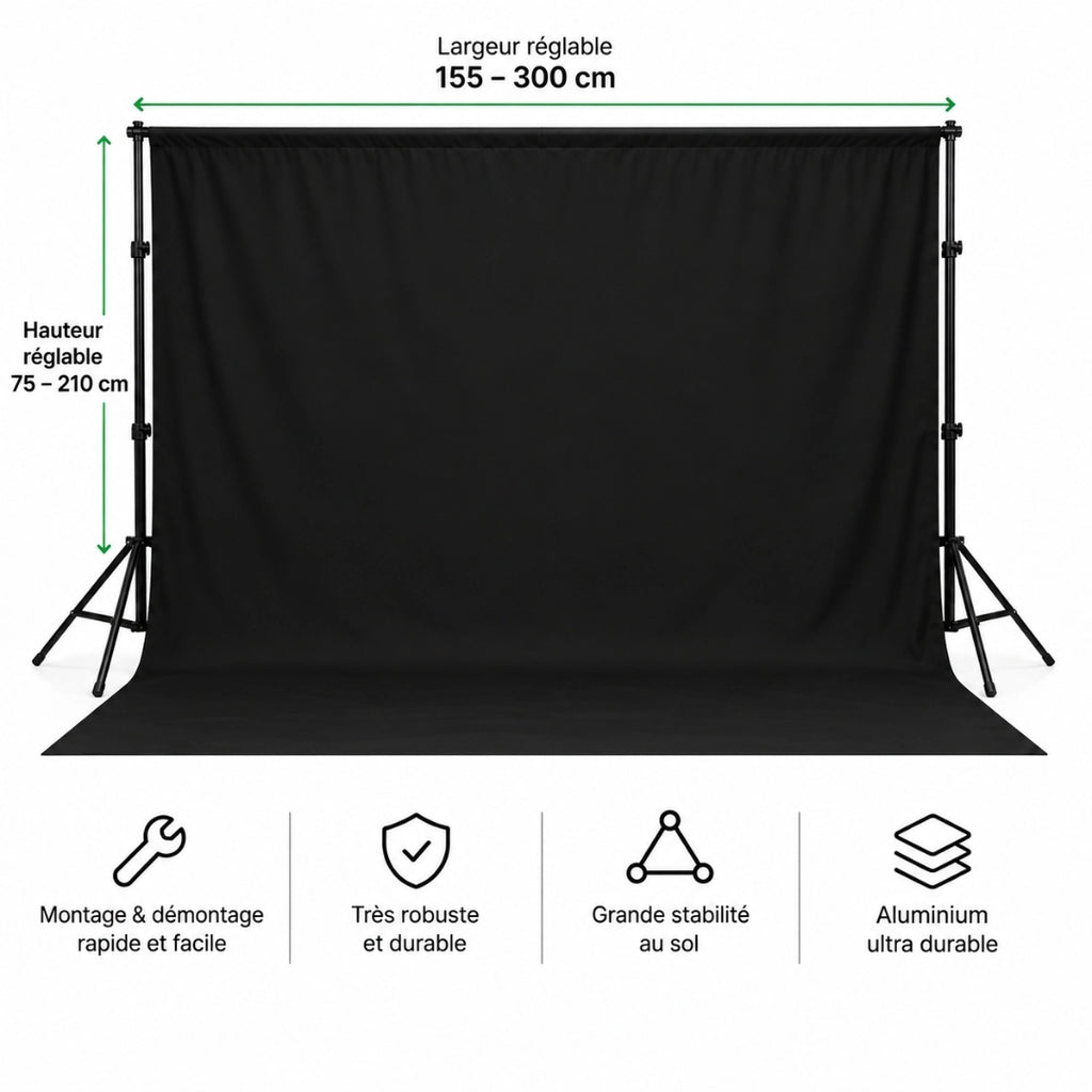 dimensions kit studio photo noir