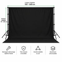dimensions kit studio photo noir