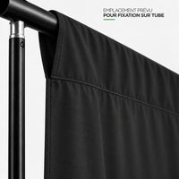 fixation toile fond noir