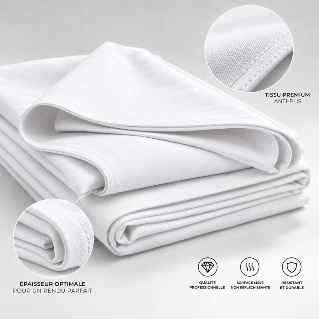 fond blanc photographie tissu
