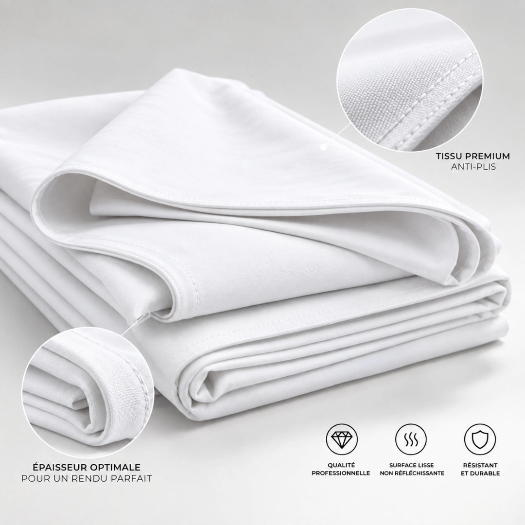fond blanc photographie tissu