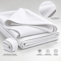 fond blanc photographie tissu