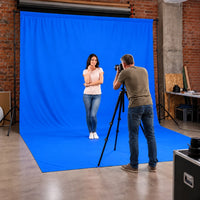 fond bleu photo studio
