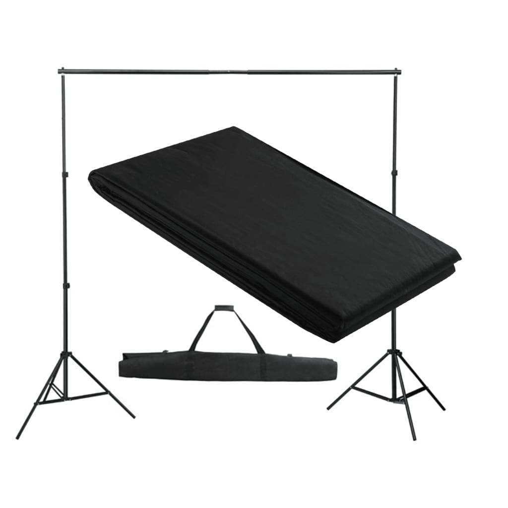 fond noir 300cm avec support