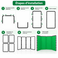 fond vert pliable installation