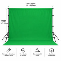 fond vert studio photo 300 x 300 cm