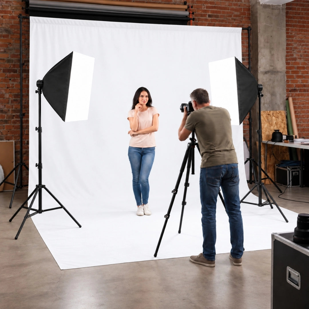 kit fond blanc photo professionnel