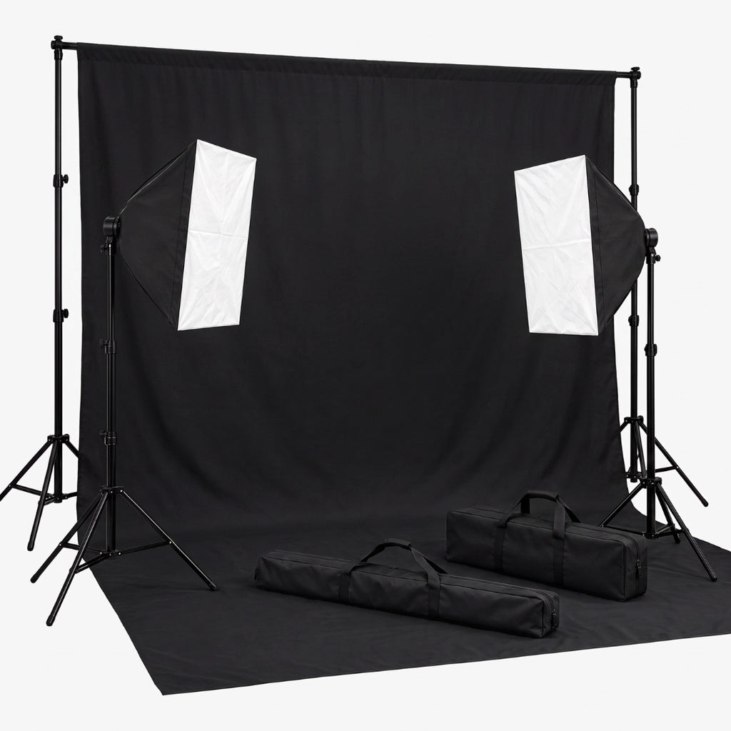 kit fond noir avec softbox