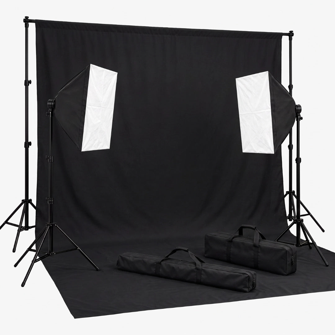 kit fond noir avec softbox