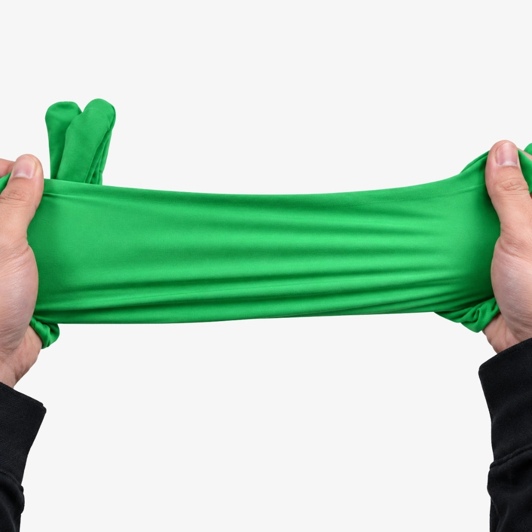 matière gant fond vert