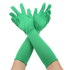 paire de gant vert incrustation