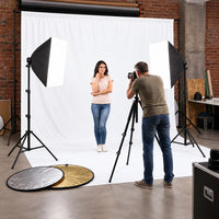 toile blanche studio avec réflecteur