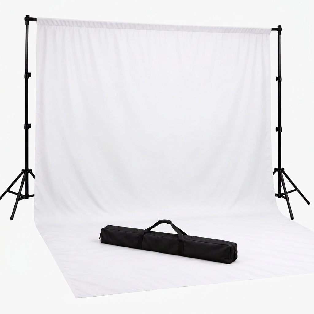 Kit studio photo-vidéo | Fond blanc + Support