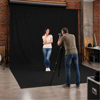 toile fond noir premium avec support